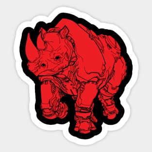 RoboRhino (redshape) Sticker